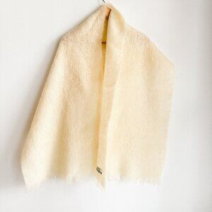 Vintage St. Michael wool Mohair Ivory Cream winter scarf